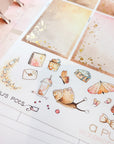 A Pug's Life - Watercolor Planner Stickers - Foiled 1,5’’ Fullboxes Pink ✨