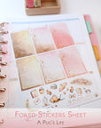 A Pug's Life - Watercolor Planner Stickers - Foiled 1,5’’ Fullboxes Pink ✨