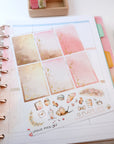 A Pug's Life - Watercolor Planner Stickers - Foiled 1,5’’ Fullboxes Pink ✨