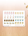 A Pug's Life - Decorative Watercolor Stickers MINI - Drinks & Cakes