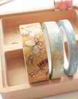Watercolor washi tapes with foiled details