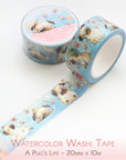 A Pug's Life - 20mm Foiled Washi Tape - Pugs