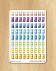 Rainbow Fitness Collection : 72 Exercise Mat Stickers