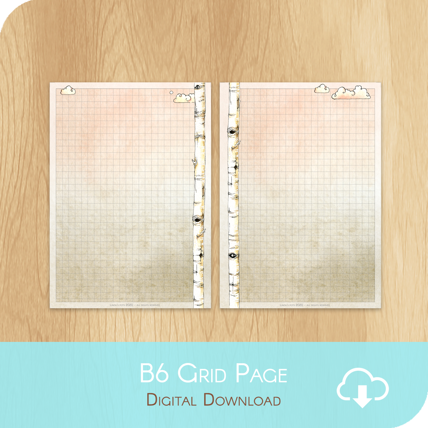 Love Is In The Air - Printable B6 Grid Page – Linouspots