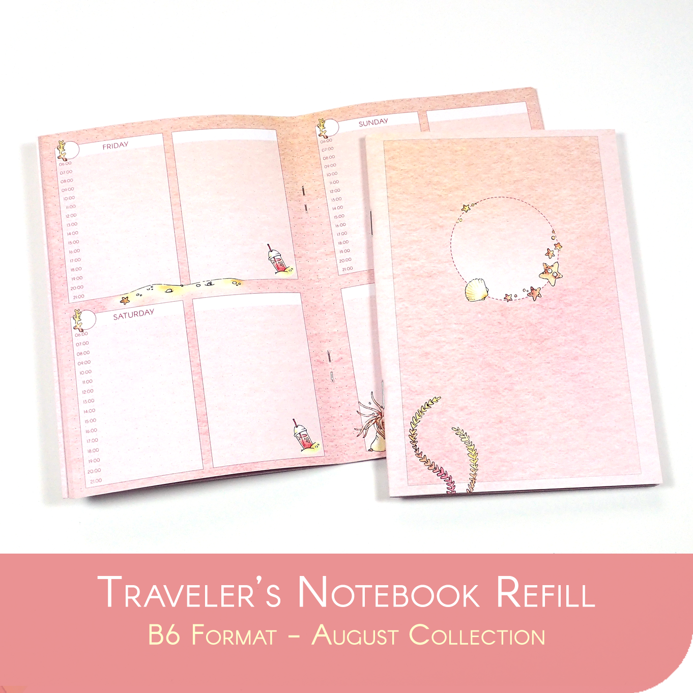 Traveler&#39;s Notebook Insert for B6 Planner