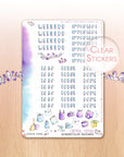 Buzzing In The Rain - Watercolor Planner Stickers - Lettered Headers