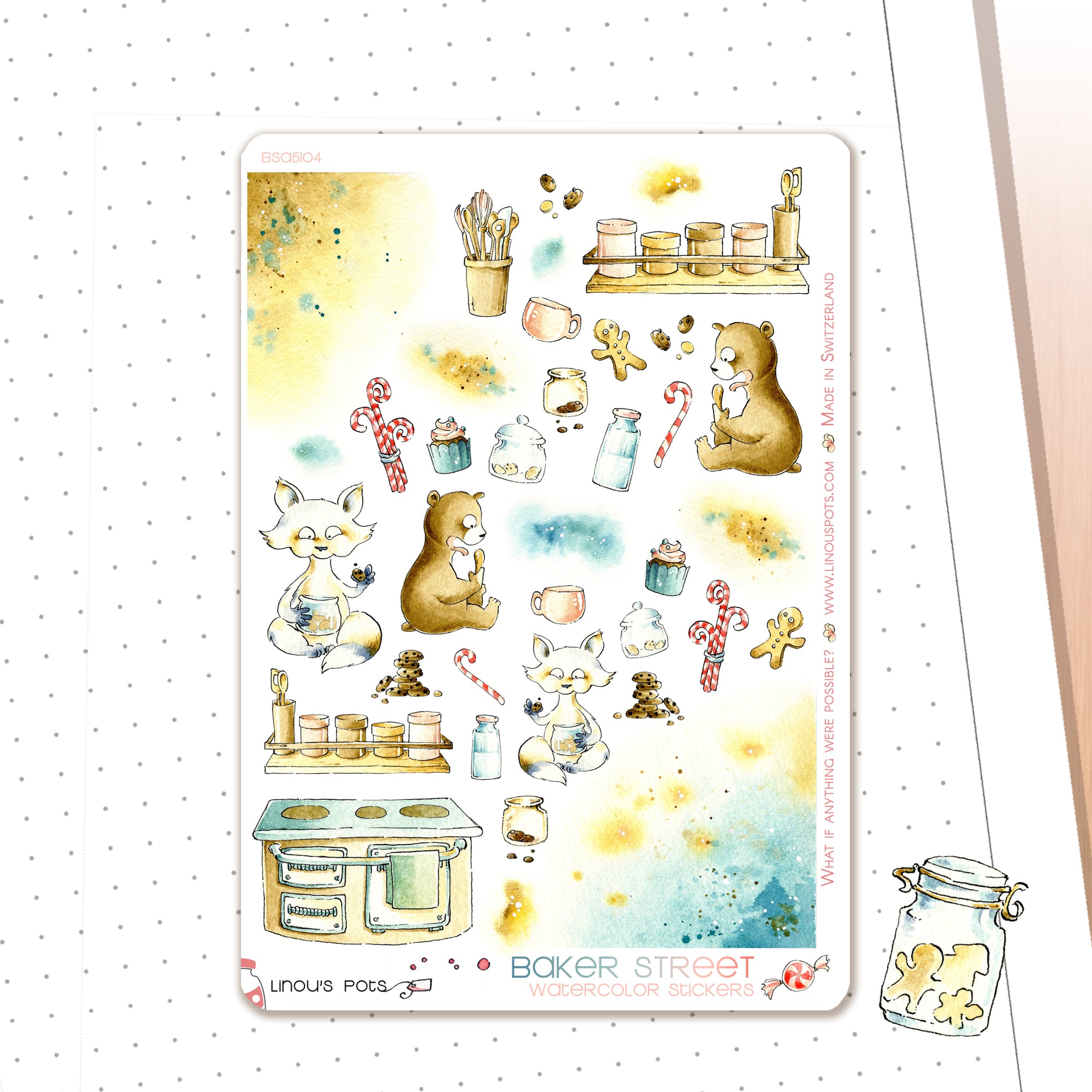 Cooking Theme kitchen pots cookies stickers