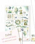 Baker Street - Decorative Watercolor Stickers - Snowy Theme FOILED ✨