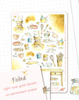Baker Street - Decorative Watercolor Stickers - Baking Time Brown FOILED ✨