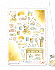 Baker Street - Decorative Watercolor Stickers - Baking Time Brown FOILED ✨