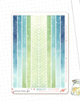 Snowy Green Blue Washi tapes stickers