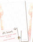 Cherry Blossoms [Watercolor Only] - Free Printable A5 Dot Grid Notes Page
