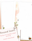 Cherry Blossoms - Free Printable Personal Dot Grid Notes Page