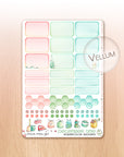 Christmas Woods - Watercolor Planner Stickers - 1,5’’ wide Hemiboxes & Eventboxes