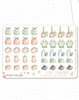 Far Away - Watercolor Planner Stickers MINI - House Chores