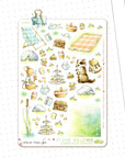 In The Willows 🌸 Picnic on The Grass Stickers Illustrations