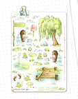 In The Willows 🌸 Reading Moles at Pond Stickers Illustrations