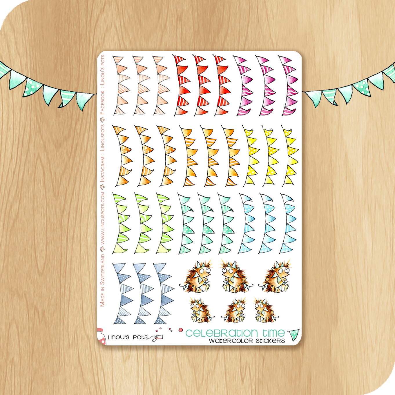 Rainbow Collection - Party Banners &amp; Hedgehogs