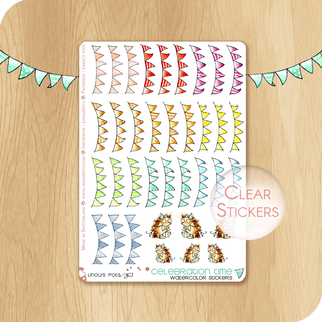 Rainbow Collection - Party Banners &amp; Hedgehogs