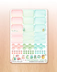 Hemiboxes und Eventboxes watercolor planner stickers in Christmas tones
