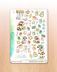 Christmas Time Planner Stickers with biscuits and raccoons