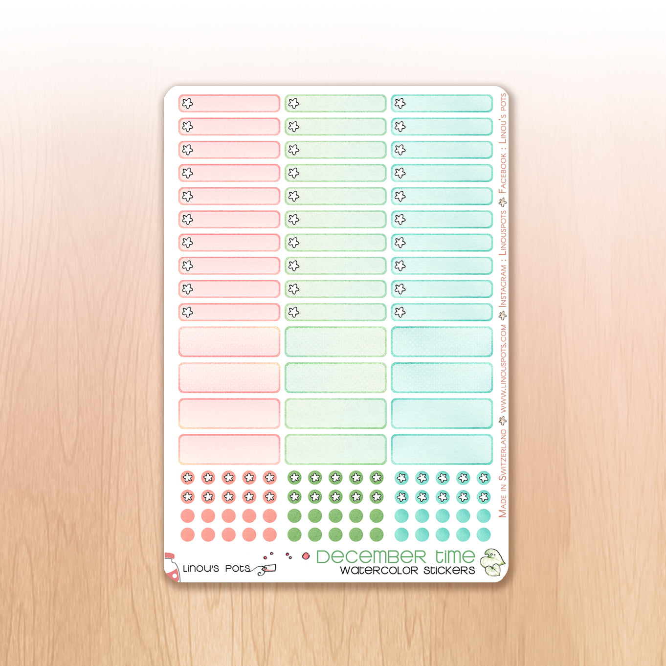 watercolor planner stickers including 1,5&#39;&#39; wide miniboxes