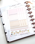 Monthly Miniboxes planner stickers love theme