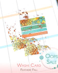 Feathery Fall - Foiled Washi Card - OOPS SALE