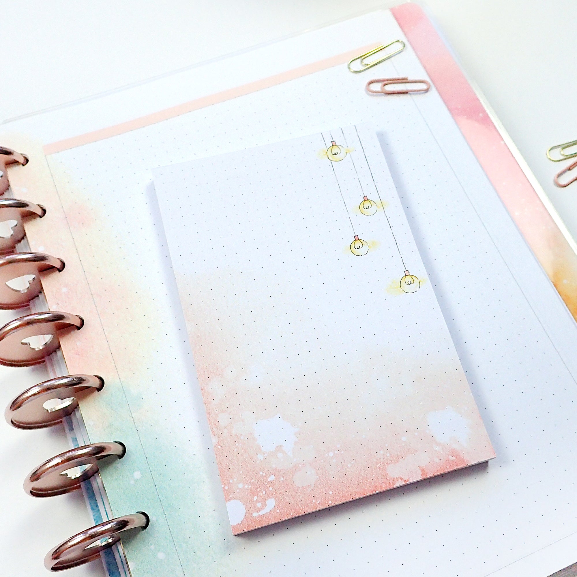 Pocket sized notepad with bullet journal dots pattern