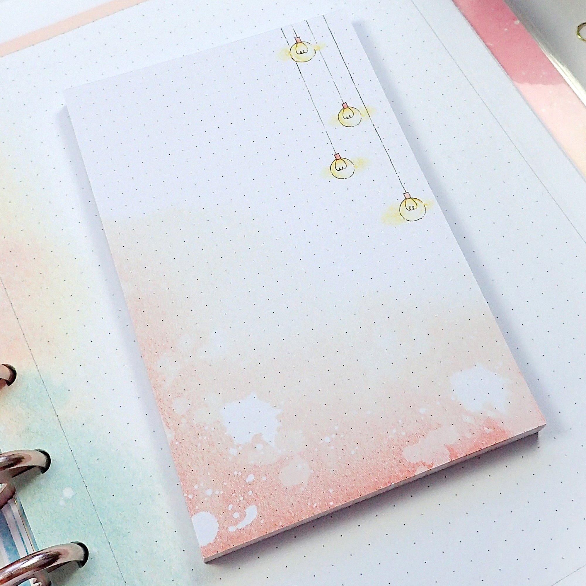 Pocket sized notepad with bullet journal dots pattern