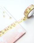 Hand designed watercolor washi tape with light bubbles