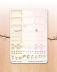 Love Is In The Air - Watercolor Planner Stickers - 1,5’’ wide Hemiboxes & Eventboxes