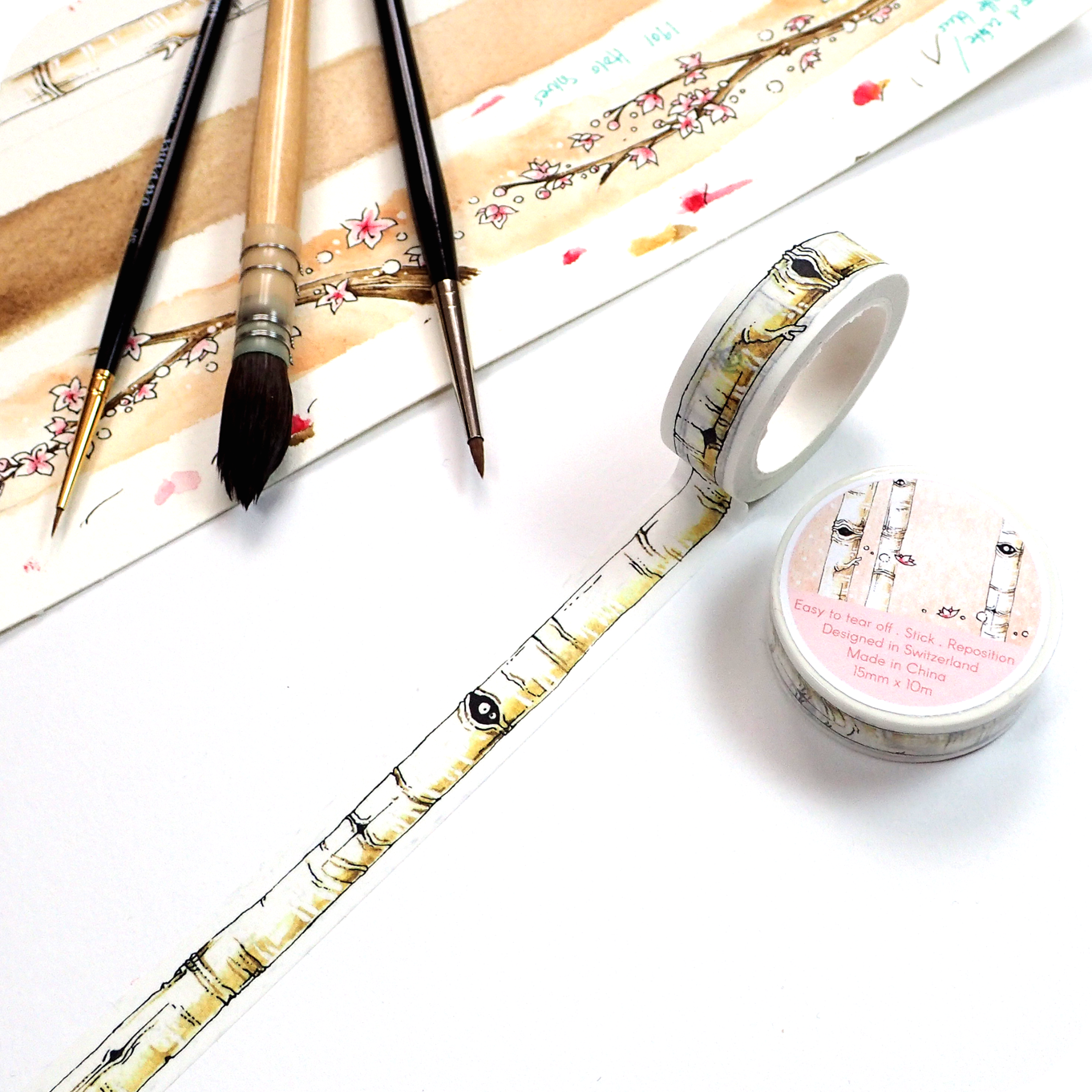 Love Is In The Air - Washi Tape with Birch Tree