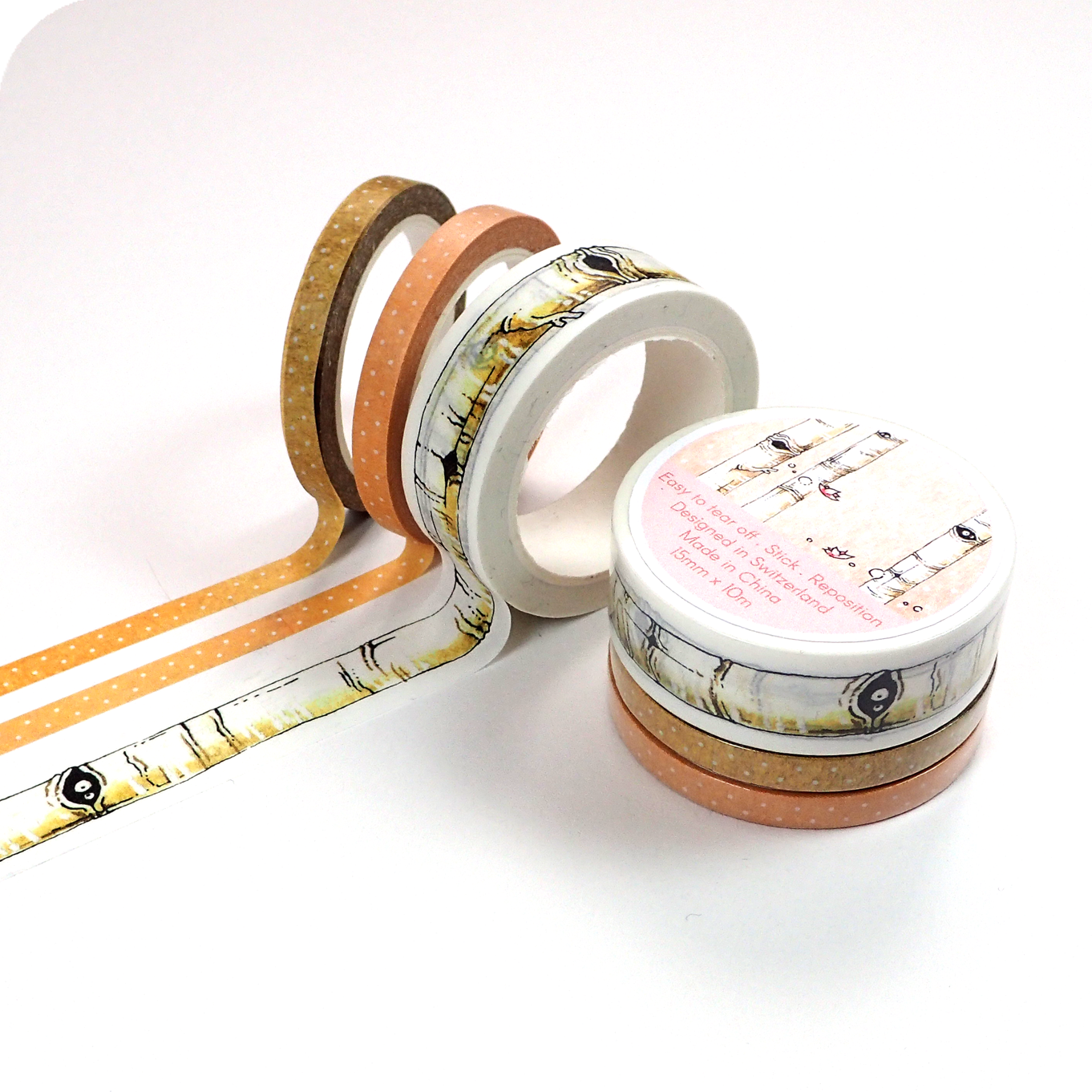 Love Is In The Air - Washi Tape with Birch Tree