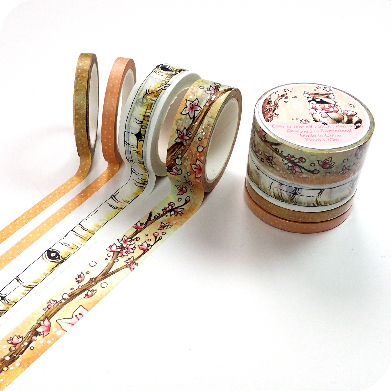 Love Is In The Air - Washi Tape with Birch Tree
