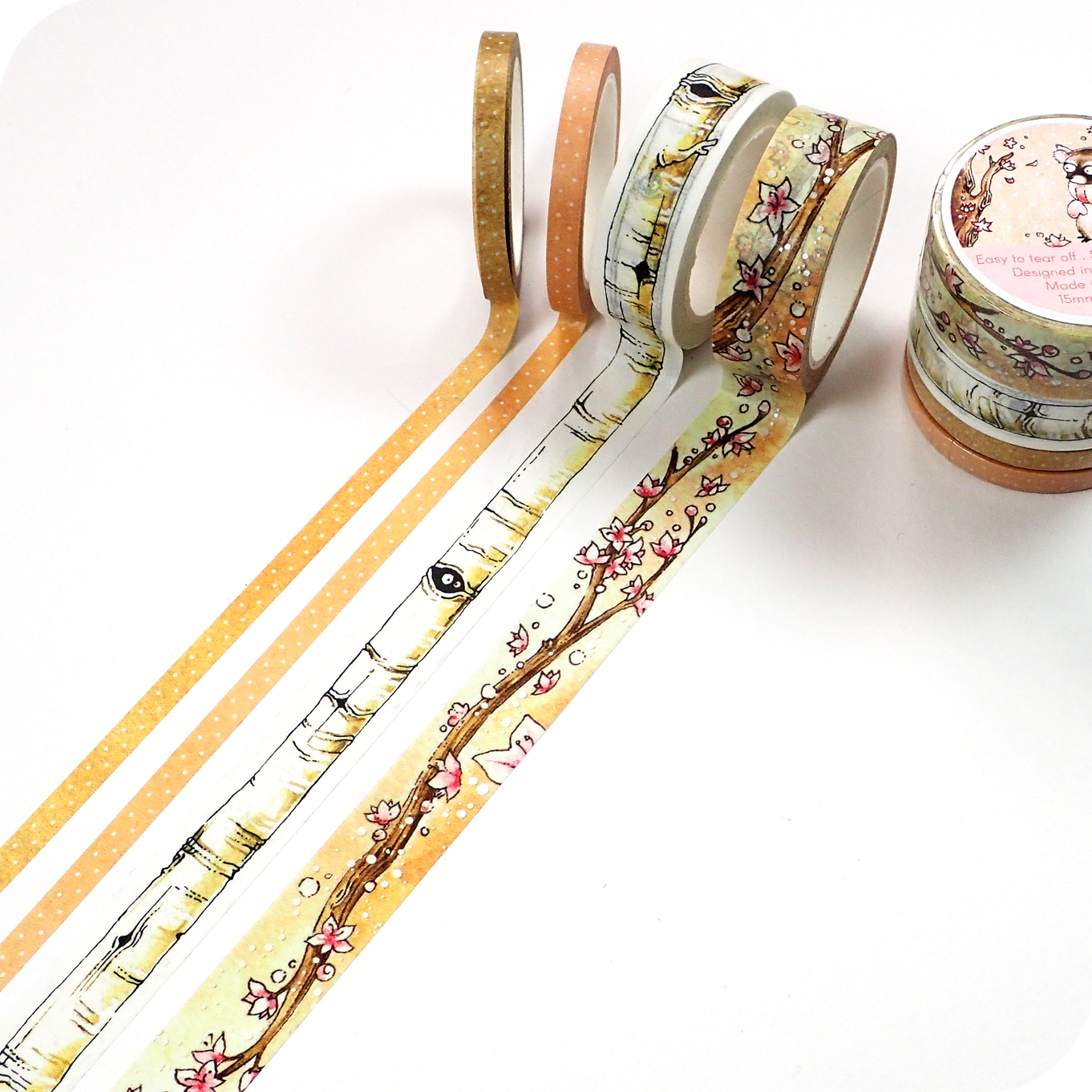 Love Is In The Air - Washi Tape with Birch Tree