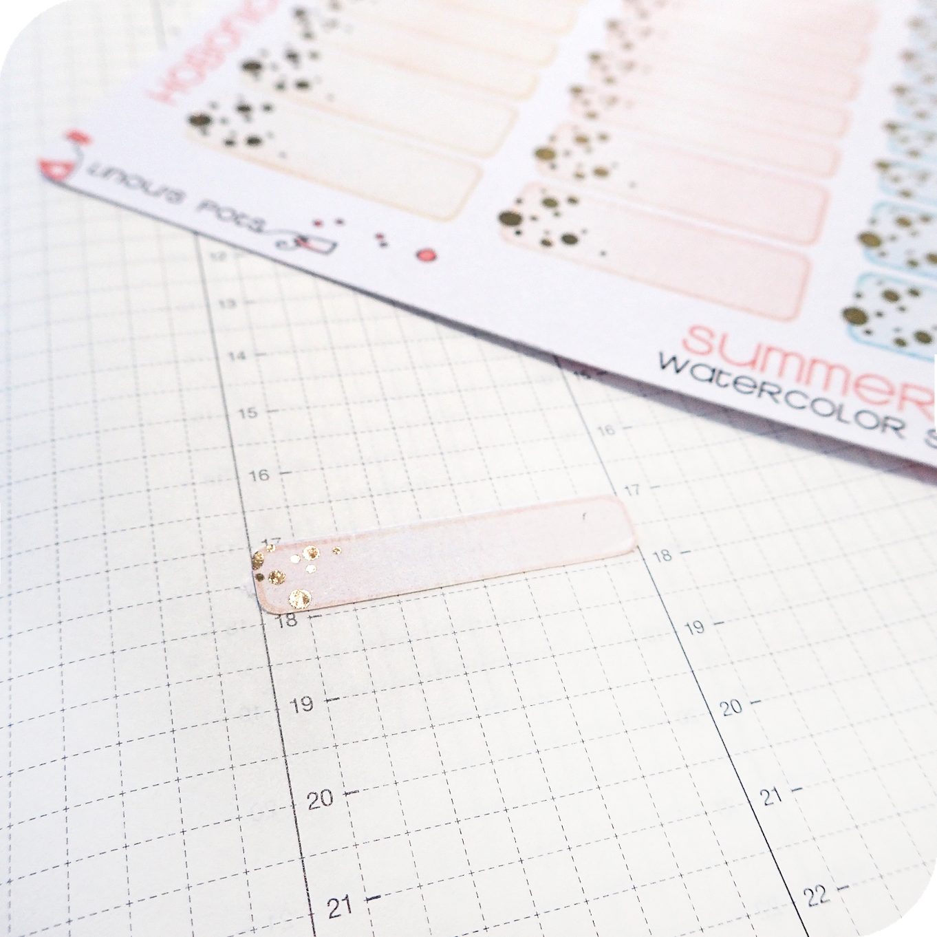 Late Summer - Watercolor Planner Stickers MINI - HOBONICHI COUSIN Eventboxes FOILED ✨