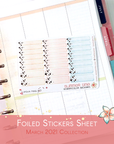 Late Summer - Watercolor Planner Stickers MINI - 1,5'' Miniboxes FOILED ✨