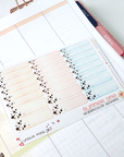 Late Summer - Watercolor Planner Stickers MINI - 1,5'' Miniboxes FOILED ✨