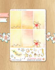 Late Summer - Watercolor Planner Stickers - 1,5'' Yellow Fullboxes