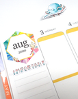 Late Summer - Watercolor Planner Stickers - Lettered Headers