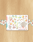 Late Summer - Decorative Watercolor Stickers MINI - Fishes, Corals & Sea Urchins