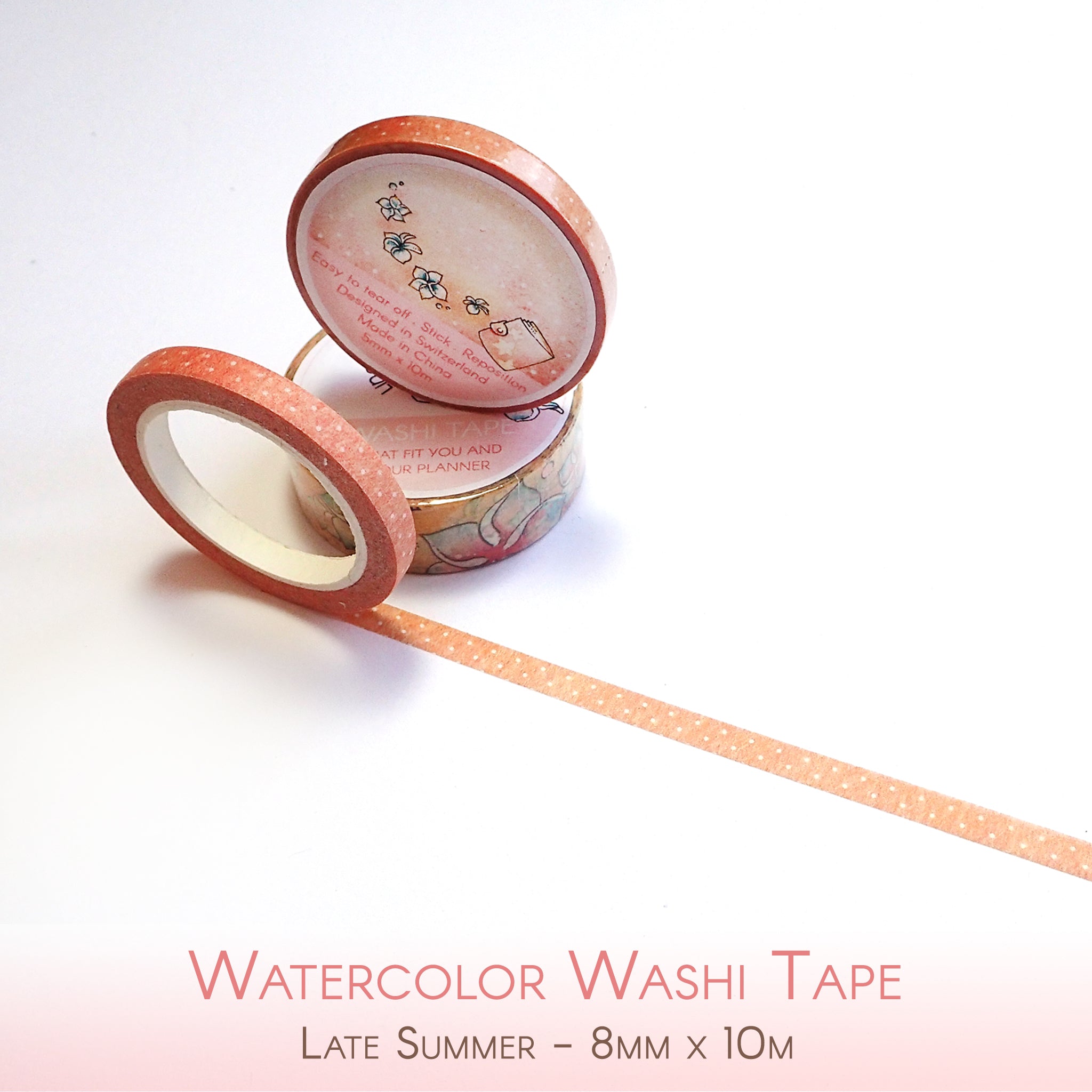 Late Summer - Thin Peach Washi Tape – Linouspots