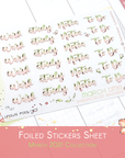 Off The Clock - Foiled Watercolor Planner Stickers MINI - Work & Study Headers ✨