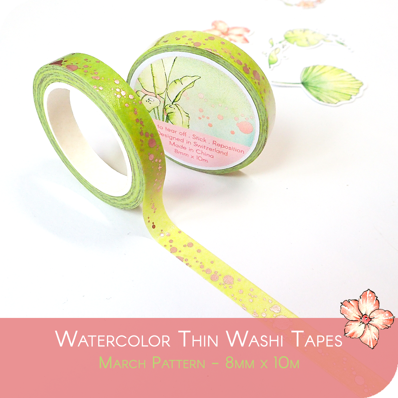 Green Water Drop Watercolor Marble Washi Tape, Splotchy Watercolor Washi  Tape, Bubble Pattern Tape, Stationary Tape BBB SUPPLIES R-GH191 