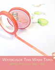 Off The Clock - Foiled Thin Washi Tape - Pink and Rose Gold Line
