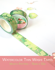 Off The Clock - Foiled Washi Tape - Tropical Leaves with Rose Gold Foil