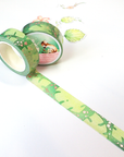 Off The Clock - Foiled Washi Tape - Tropical Leaves with Rose Gold Foil