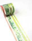 Off The Clock - Foiled Washi Tape - Tropical Leaves with Rose Gold Foil