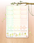 Off The Clock - Watercolor Planner stickers - 1,5’’ Hemiboxes & Eventboxes